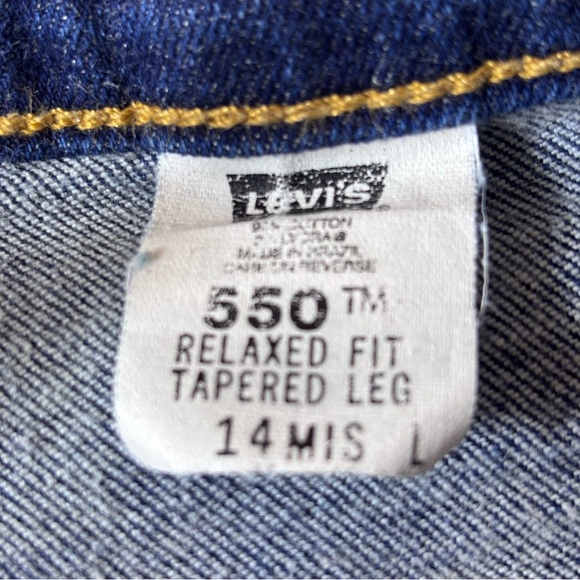 Vintage Women's Levi's 550 Jeans Relaxed Fit Tapered Leg Mom Jeans Size 14Mis L - Picture 8 of 13